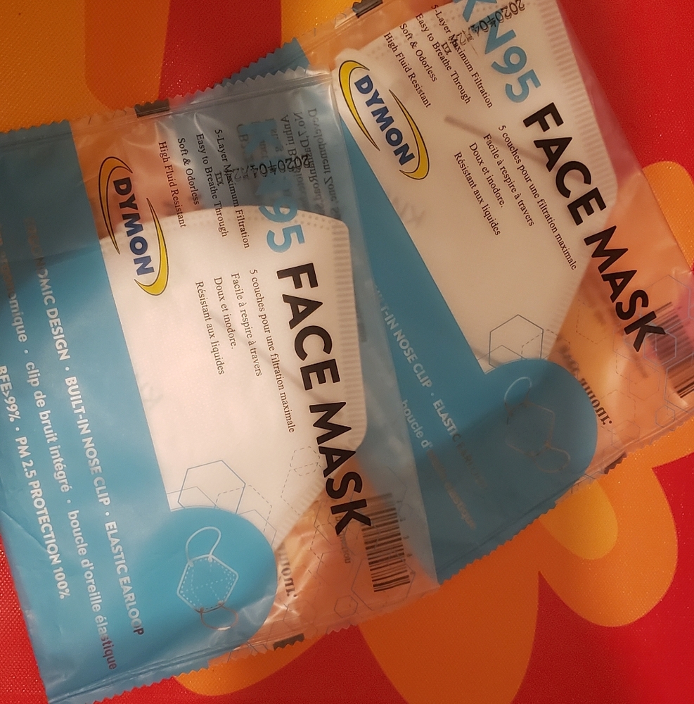 3 For 23$ Dymon KN95 Face Mask Blue and White